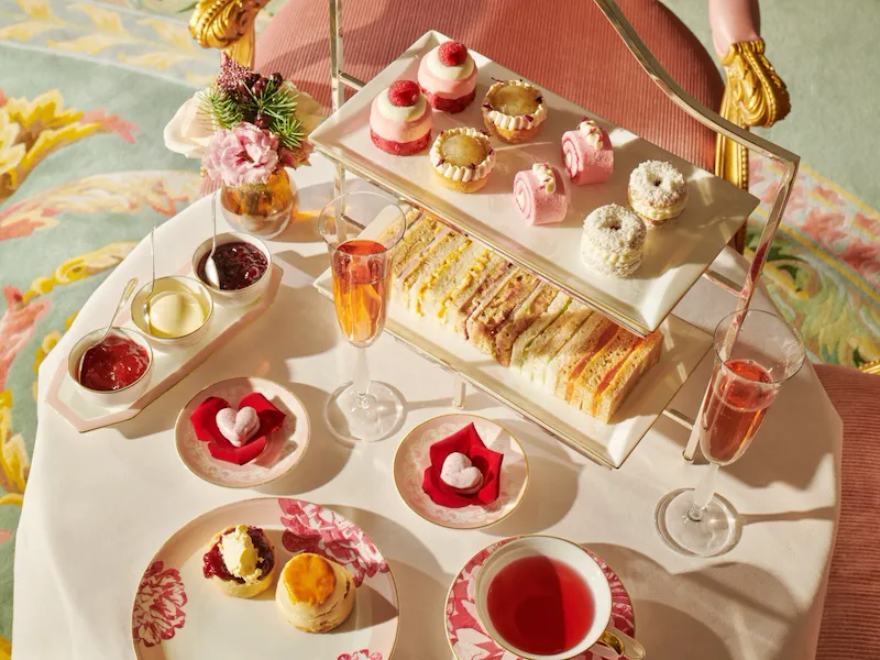 The Valentines Day Afternoon tea in the Promenade at the Dorchester