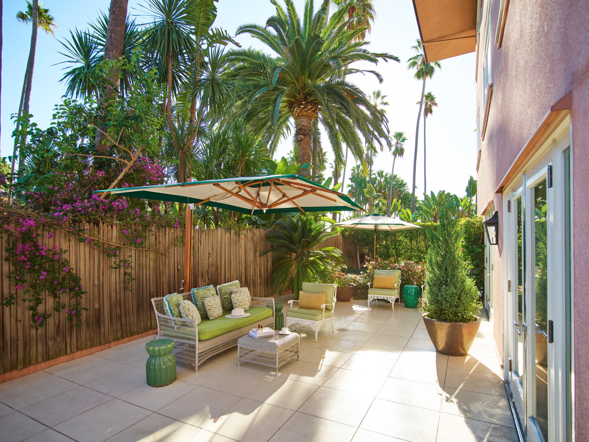 Paul Revere Williams Suite patio at The Beverly Hills Hotel, Beverly Hills 