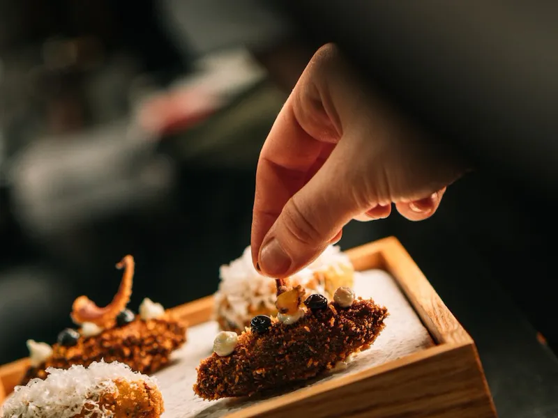 Images capturing main courses, desserts, drinks and view at Jara by Martín Berasategui.