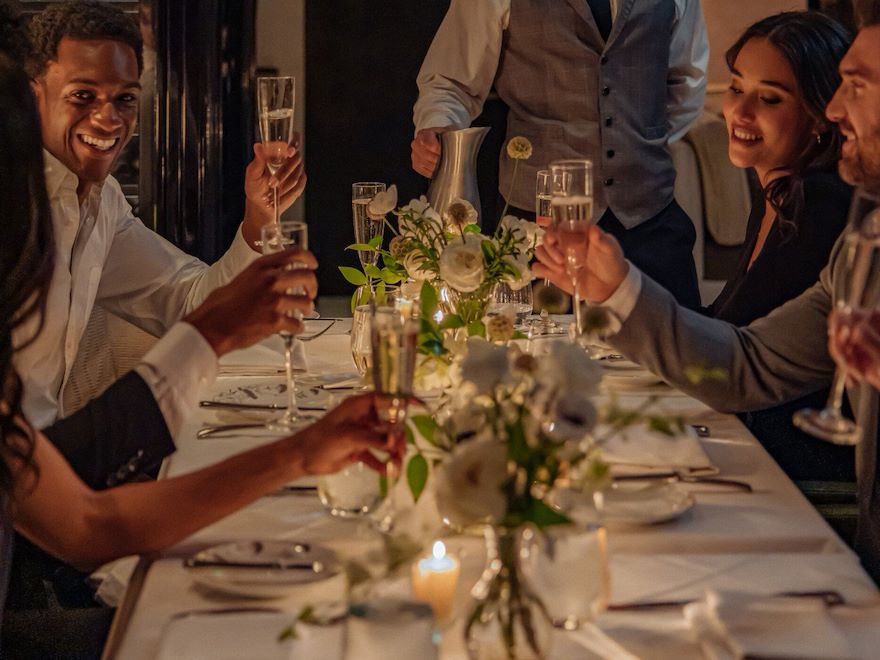 Dining in The Restaurant at Hotel Bel-Air, Los Angeles 