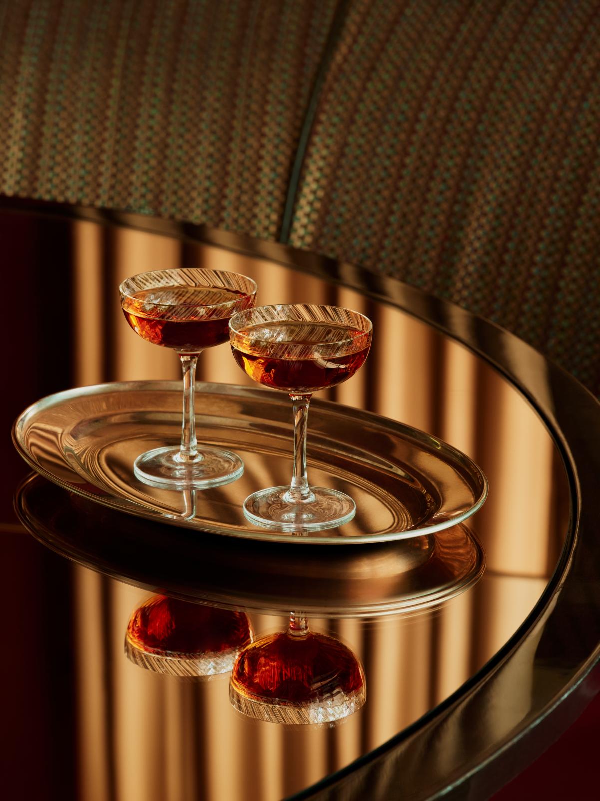 Bar 45 - Two Cocktails on a Tray
