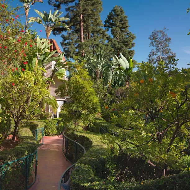Bungalow exterior gardens path