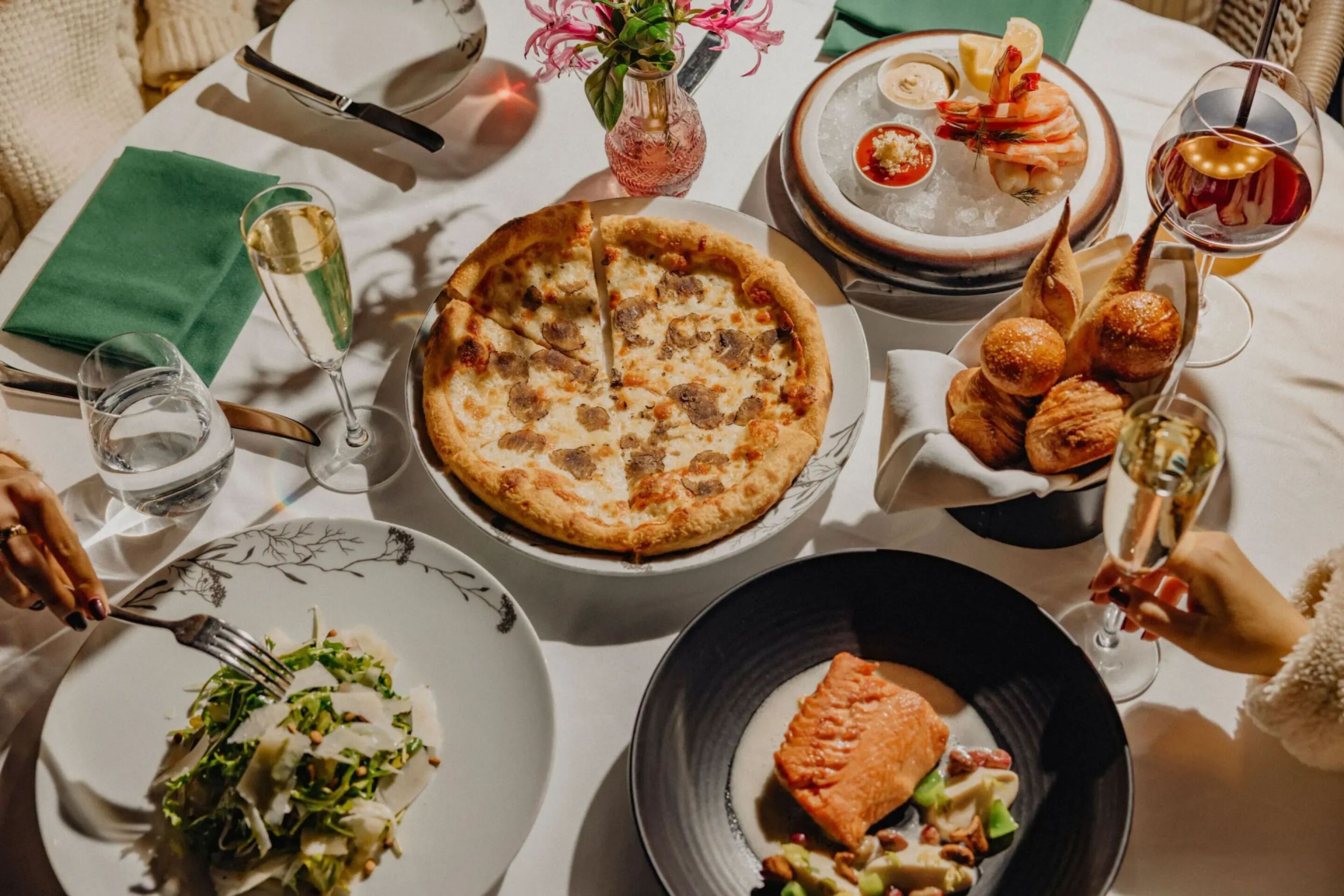 Festive dinner at The Restaurant at Hotel Bel-Air