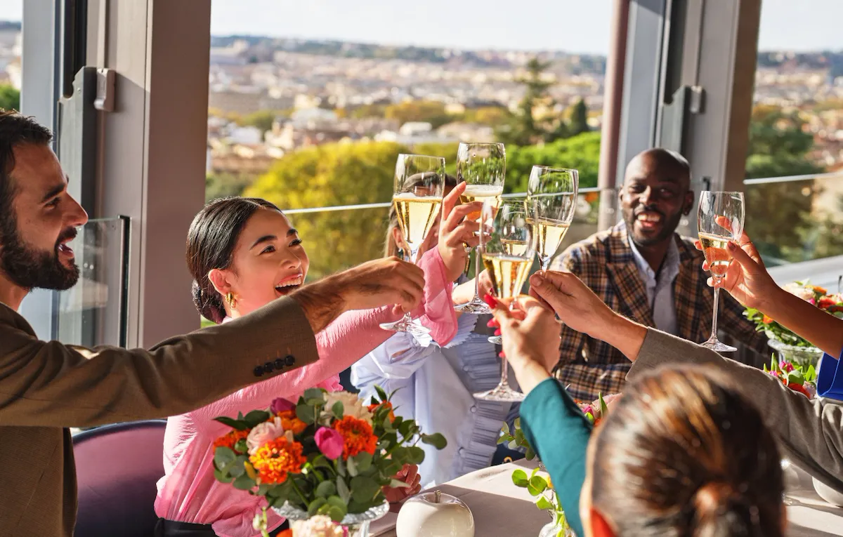 People toasting at La Terrazza
