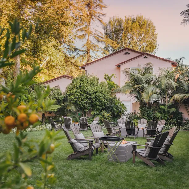 Bel-Air Under the Stars dining with private firepit on Front Lawn