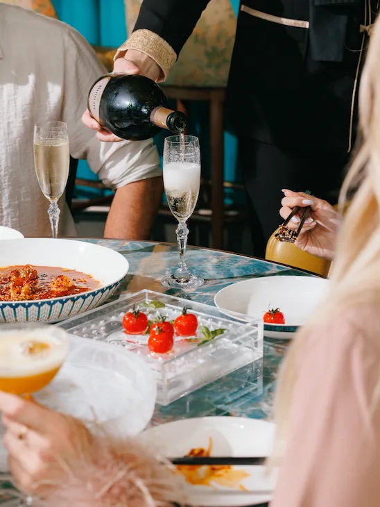 A group of friends enjoying the food in China Tang.