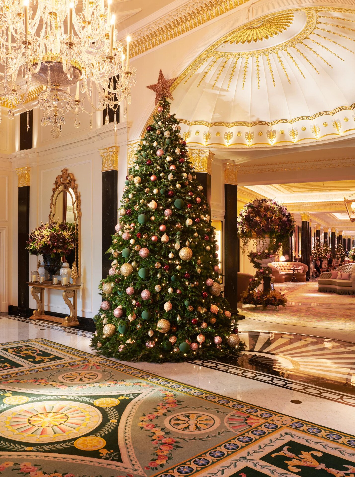 The Dorchester lobby Festive Decorations