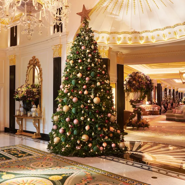 The Dorchester lobby Festive Decorations
